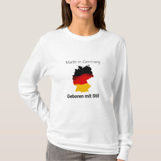 T-shirt carte d'Allemagne avec drapeau artistique
