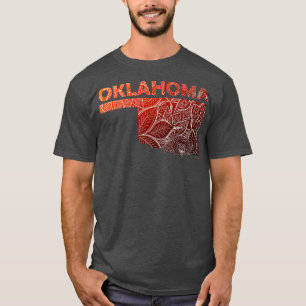 T-shirt Carte d'art de mandala colorée avec texte dans l'O