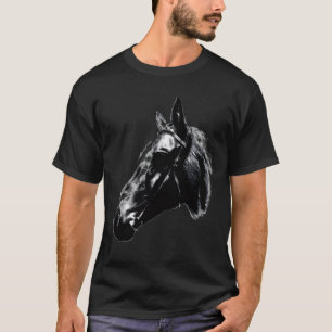 T-shirt Carte d'artisanat de dessin de cheval