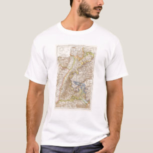 T-shirt Carte d'atlas de Baden Allemagne