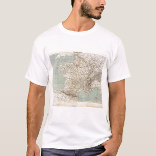 T-shirt Carte d'atlas de la France