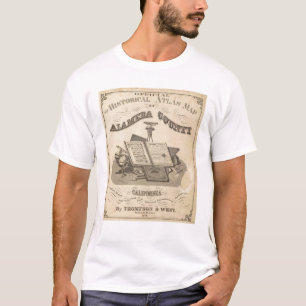 T-shirt Carte d'atlas du comté d'Alameda de page titre