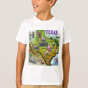 T-shirt Carte de bande dessinée du TEXAS
