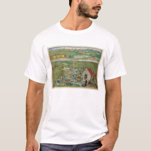 T-shirt Carte de Cadix, de "Civitates Orbis Terrarum" par