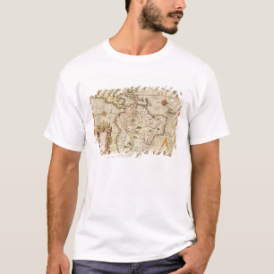 T-shirt Carte de central et de l'Amérique du Sud