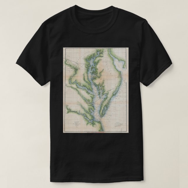 T-shirt Carte de Chesapeake (Design devant)