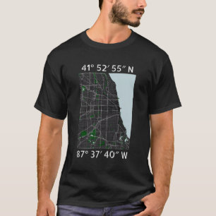 T-shirt Carte de Chicago