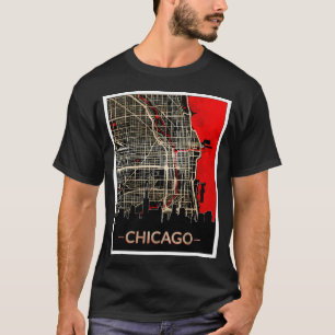T-shirt Carte de Chicago City Edition