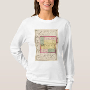 T-shirt Carte de comté de Missaukee, Michigan