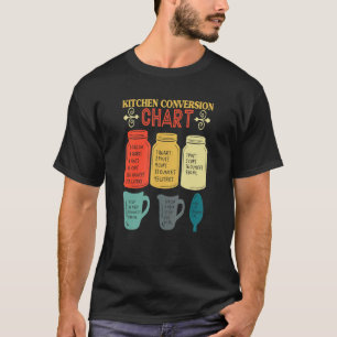 T-shirt Carte de conversion de cuisine Carte de Cuisine Ch