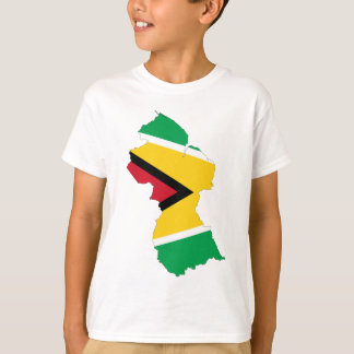 T-shirt Carte de drapeau de la Guyane