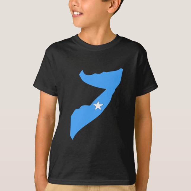 T-shirt Carte de drapeau de la Somalie (Devant)