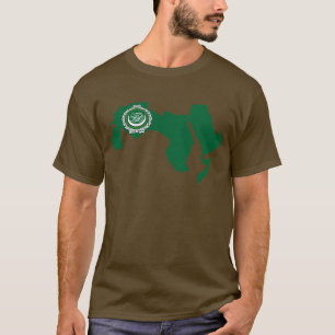 T-shirt Carte de drapeau de ligue arabe