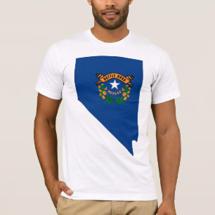T-shirt Carte de drapeau du Nevada