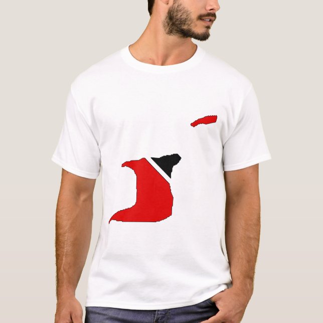 T-shirt Carte de drapeau du Trinidad Tobago (Devant)