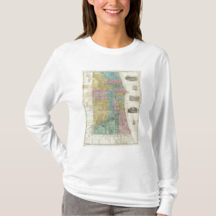 T-shirt Carte de guide de Chicago