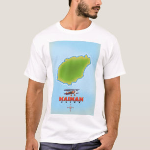 T-shirt Carte de Hainan Chine
