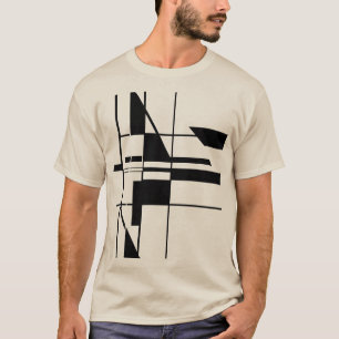 T-shirt Carte de jeu géométrique noire MCM d'inspiration A
