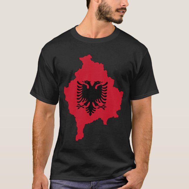 T-shirt Carte de Kosovo (Devant)