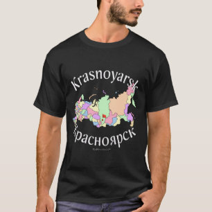 T-shirt Carte de Krasnoïarsk Russie