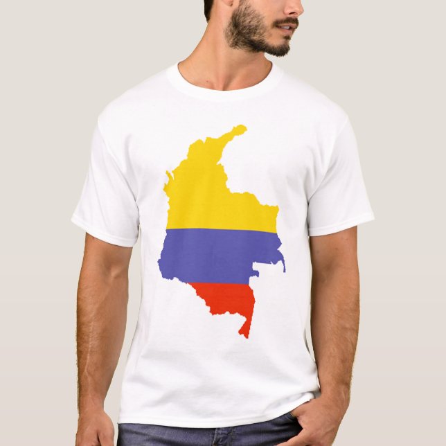 T-shirt Carte de la Colombie (Devant)