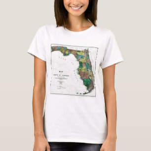 T-shirt Carte de la Floride et drapeau d'état