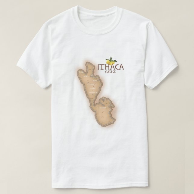 T-shirt carte de la grèce (Design devant)