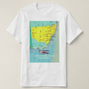 T-shirt Carte de la Nouvelle-Galles du Sud en Australie