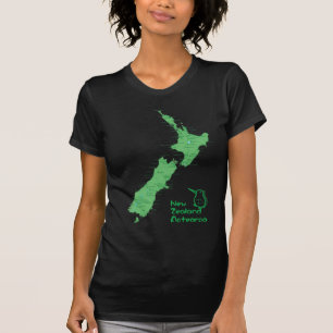 T-shirt Carte de la Nouvelle Zélande