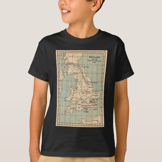 T-shirt Carte de la vieille Angleterre (Devant)