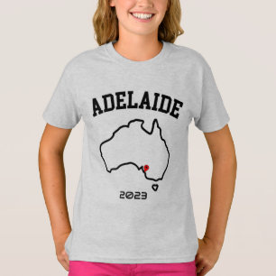 T-shirt Carte de la ville d'Adélaïde Année Customisée