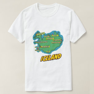 T-shirt Carte de la ville de New York illustrée par Pop Ar