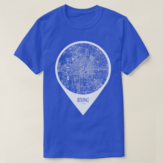 T-shirt Carte de la ville de Pékin (Design devant)