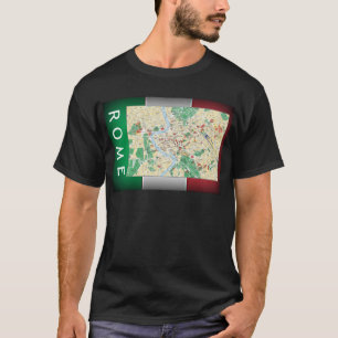 T-shirt Carte de la ville de Rome