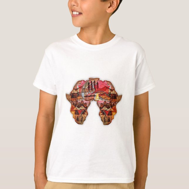 T-shirt Carte de l'Afrique : Célébrer la saison avec la cu (Devant)