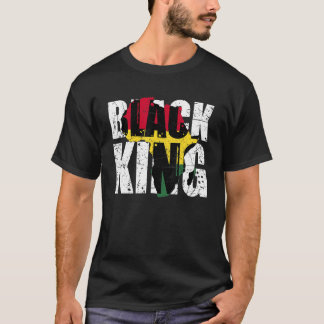 T-shirt Carte de l'Afrique du roi noir Mois de l'histoire 