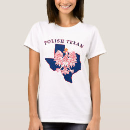 T-shirt Carte de l'aigle texan polonais