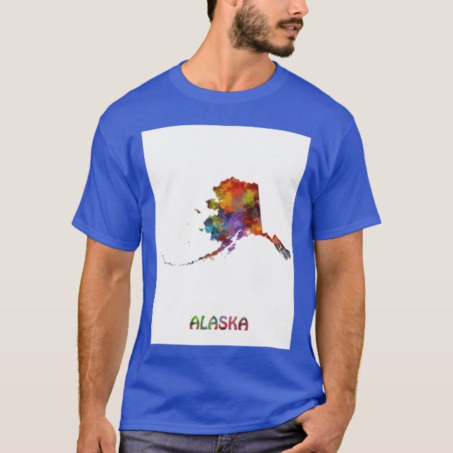 T-shirt carte de l'alaska (Devant)