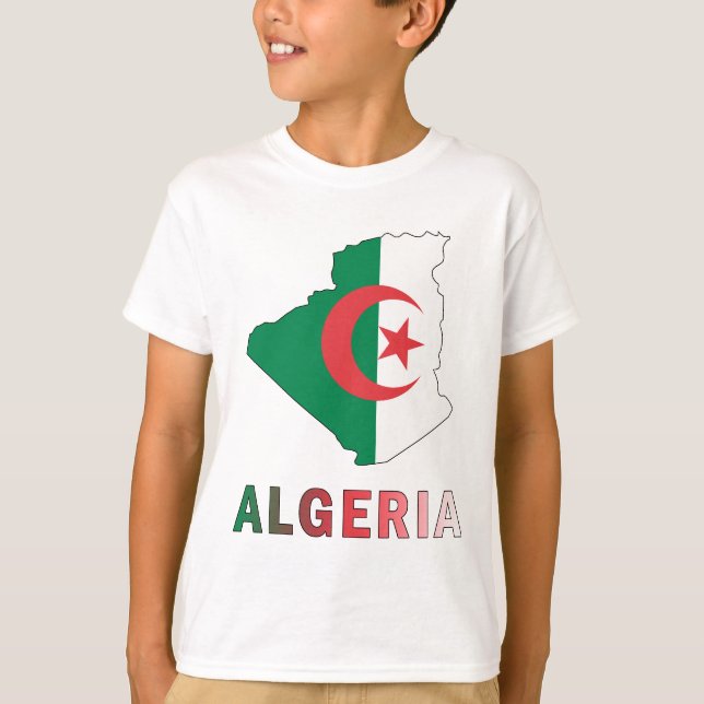 T-shirt Carte de l'Algérie (Devant)