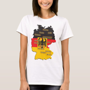 T-shirt Carte de l'Allemagne