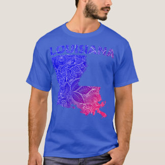 T-shirt Carte de l'art de mandala coloré avec le texte en 
