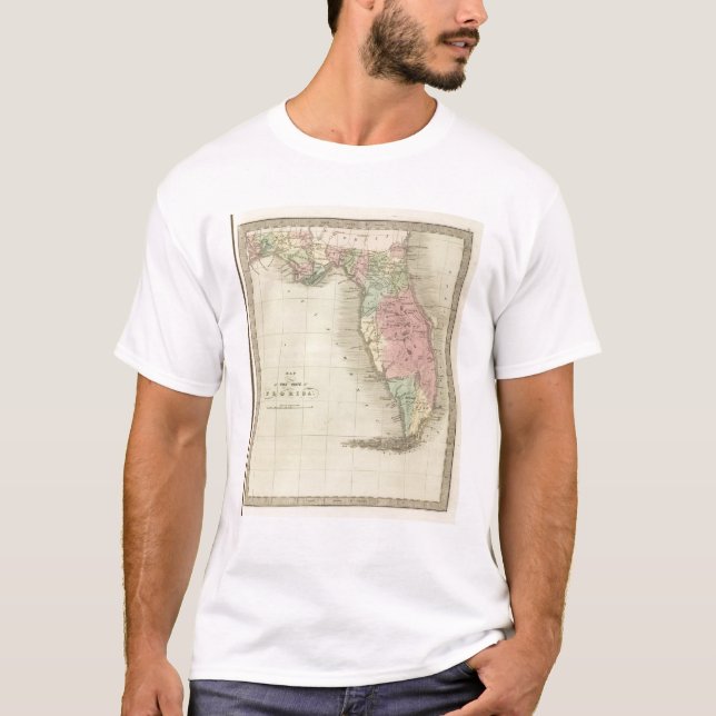 T-shirt Carte de l'État de Floride (Devant)
