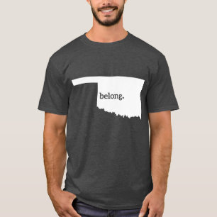 T-shirt Carte de l'état de Heart Oklahoma Belong