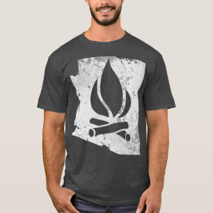 T-shirt Carte de l'état de l'Arizona Camping Pompiers Camp