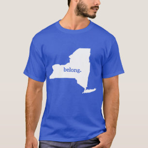 T-shirt Carte de l'État du Belong de New York