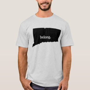 T-shirt Carte de l'État du Connecticut Belong