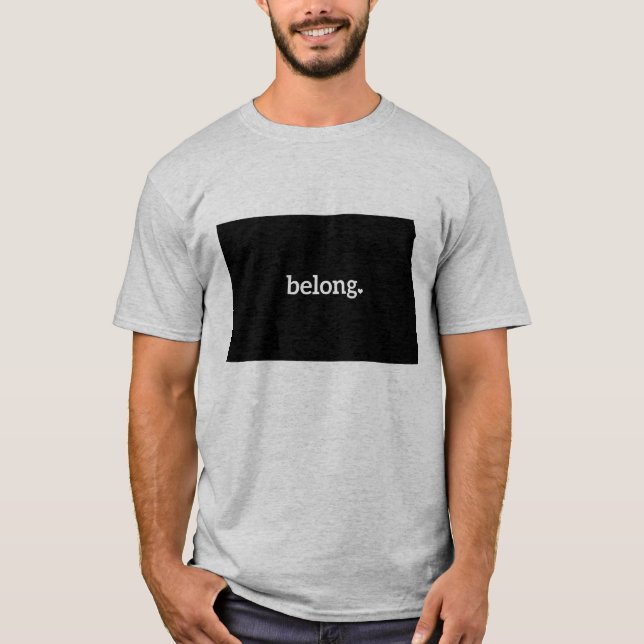 T-shirt Carte de l'état du Dakota du Nord Belong (Devant)