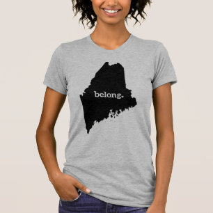 T-shirt Carte de l'état du Maine Belong