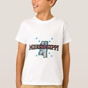 T-shirt Carte de l'État du Mississippi