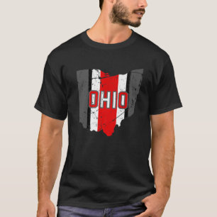 T-shirt Carte de l'état vintage de l'OHIO Ohio Hommes femm
